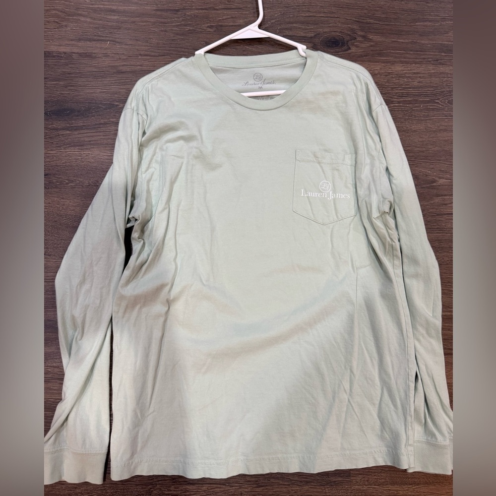 Lauren James Men's Mint Long Sleeve Tee